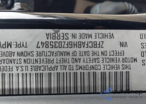 2015 Fiat 500L Easy from USA, damaged, VIN ZFBCFABH6FZ035847